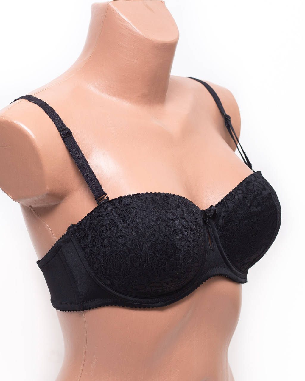 

Бюстгальтер кружевной,на тонком поролоне,балконет Anfen 3 - 666 ,чашка С ., Черный