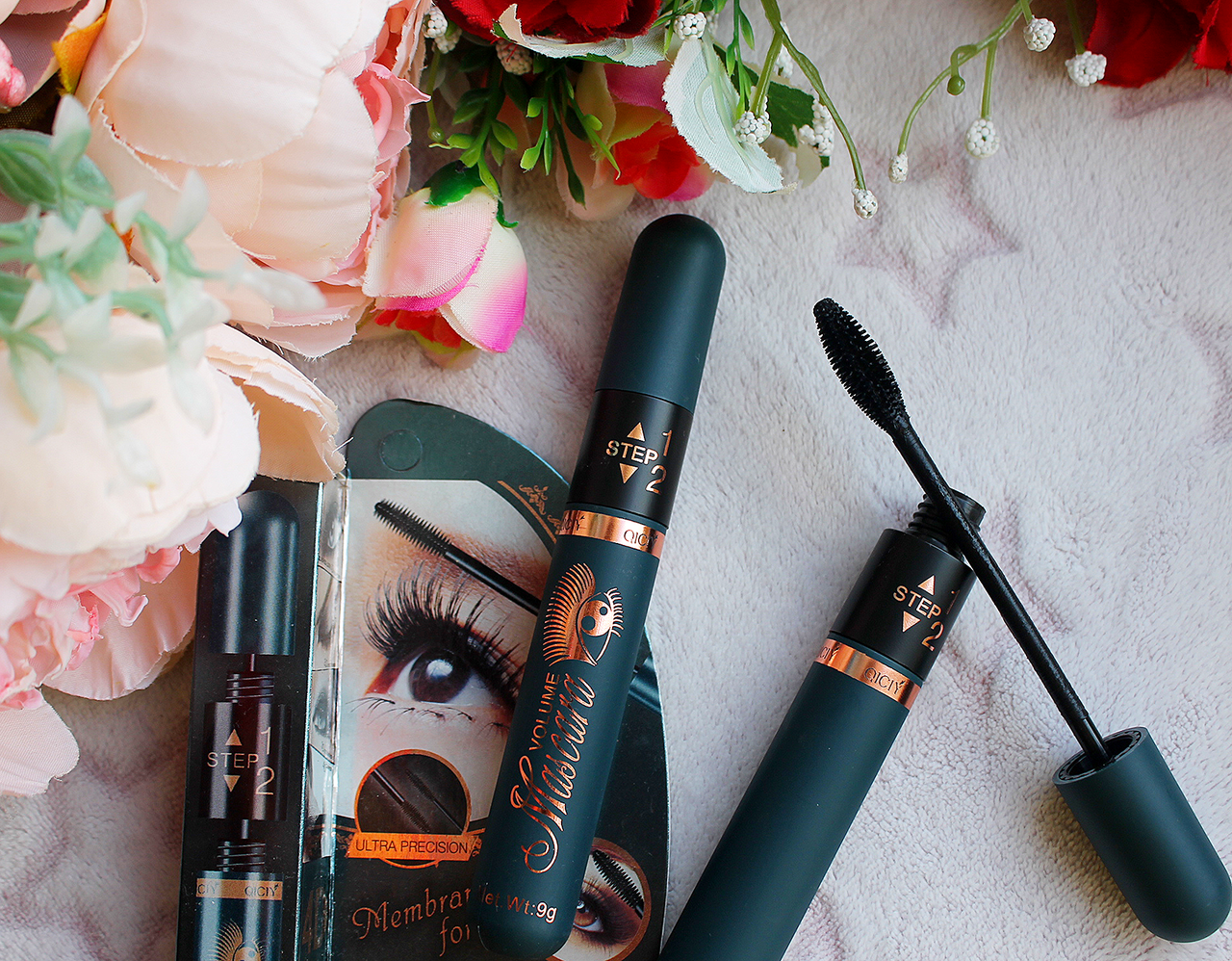 

Двойная тушь для ресниц Volume MASCARA Waterproof 1step2 QICIY, Черный