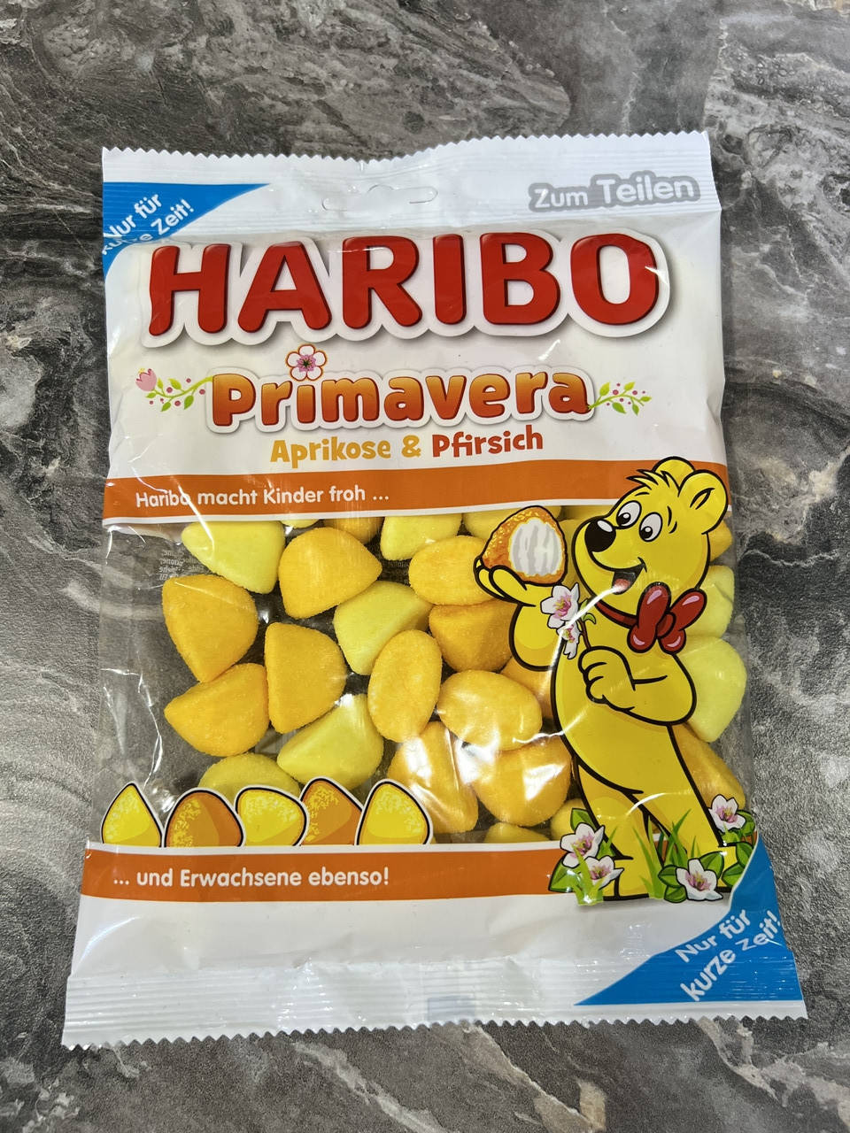

Конфеты Haribo PRIMAVERA Aprikose & Pfirsich (абрикос & персик) 175 грм