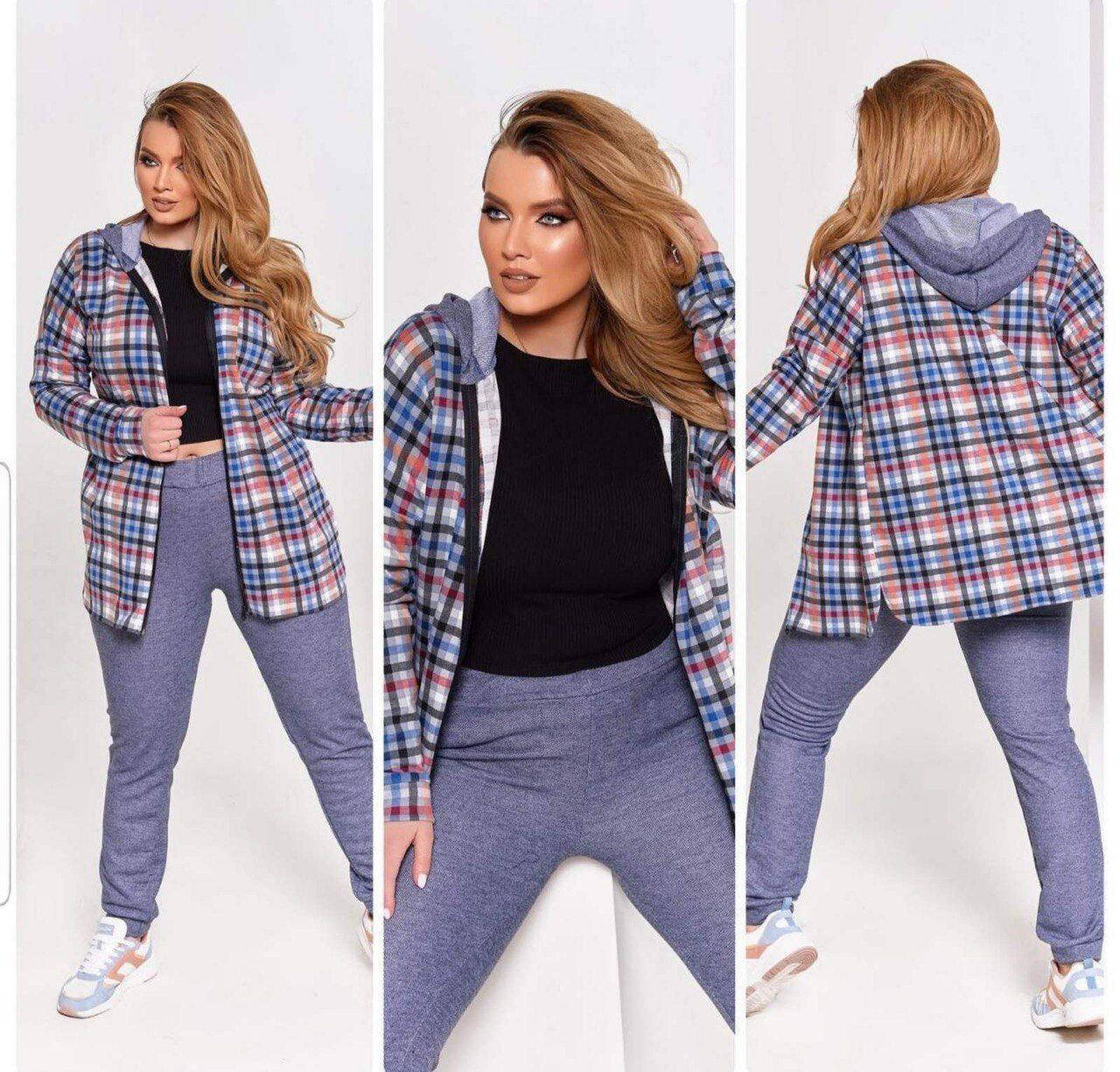 

Шикарный женский костюм, ткань "Трикотаж" 46/48, 50/52, 54/56, 58/60 размер 46/48, Разные цвета