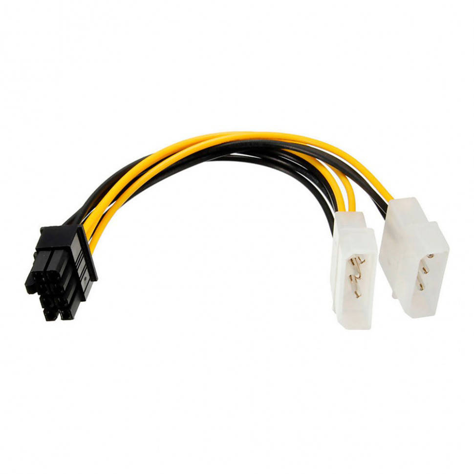 

Кабель питания для видеокарты переходник 2 х Molex – 8-pin №900