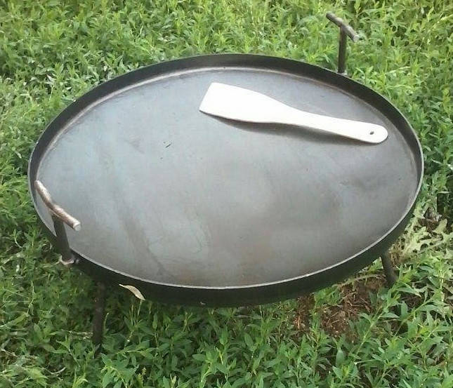 

Сковорода для огня из диска бороны туристическая,50 см.мангал,садж,для пикника, от производителя. Проваренная, Черный