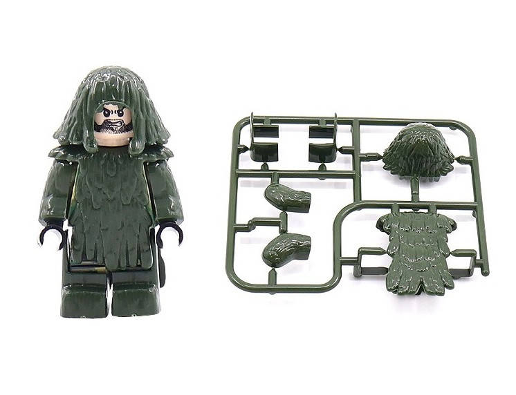 

Маскировочный камуфляжный костюм снайпера для фигурок Лего Lego Темно-зеленый