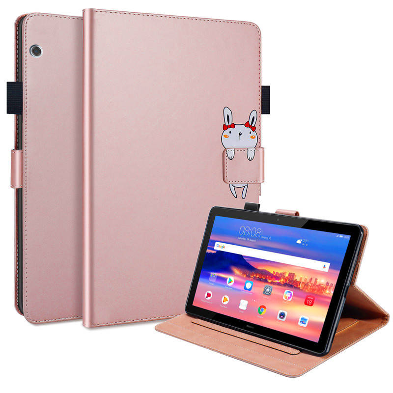 

Чехол-книжка Animal Wallet для Huawei MediaPad T5 10.1 Rabbit, Розовое золото
