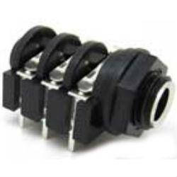 

Гнездо 6.3 стерео PJ-644D корпус пластик, монтаж на плату