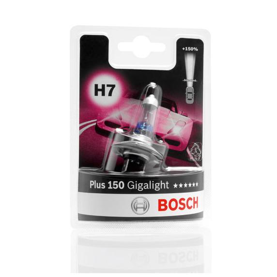

Автолампа галогеновая (H7 12V 55W) BOSCH Gigalight Plus 150 1987301137