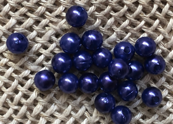 

Бусины жемчужинки сине-фиолетовые 10 грамм 0,6 мм