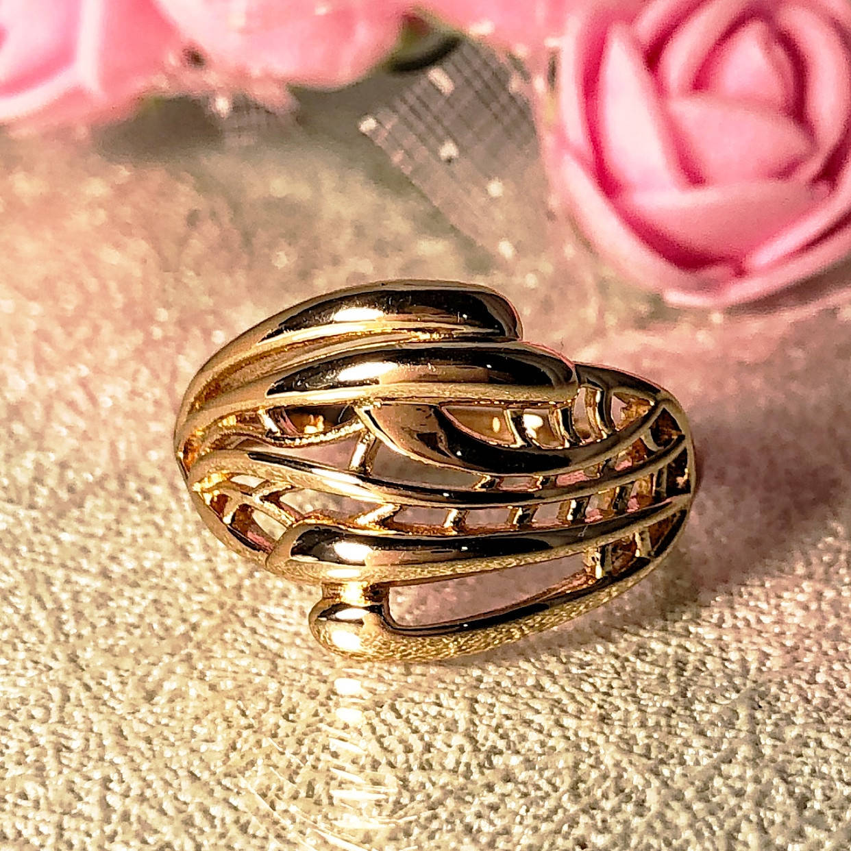 

Кольцо VR 1558, Размер кольца 21, позолота РО