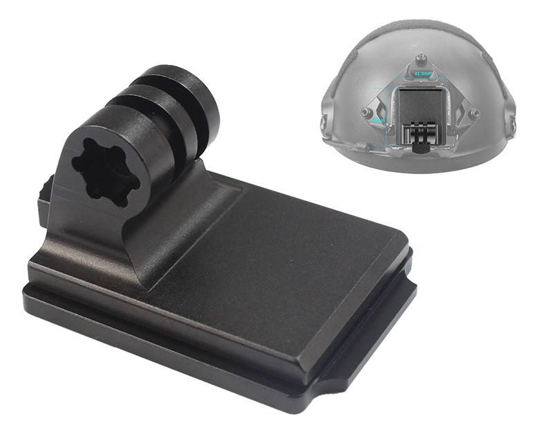 

КАЧЕСТВЕННОЕ Крепление на тактический шлем из авиационного алюминиевого сплава NVG для GoPro, Черный