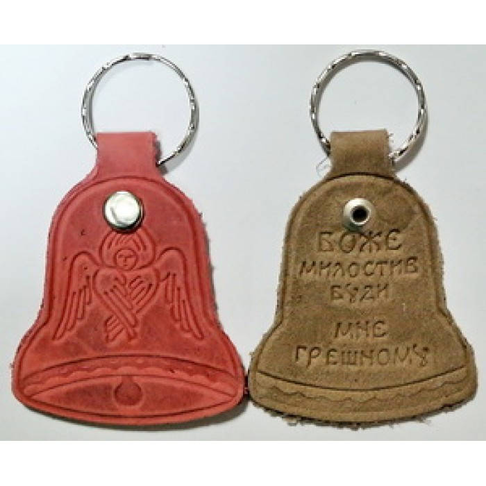 

Брелок кожанный колокол