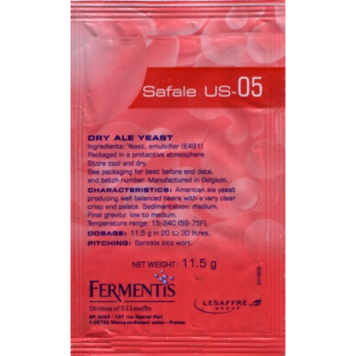 

Пивные элевые дрожжи Fermentis Safale US-05 (Срок годности - до 2023 года)