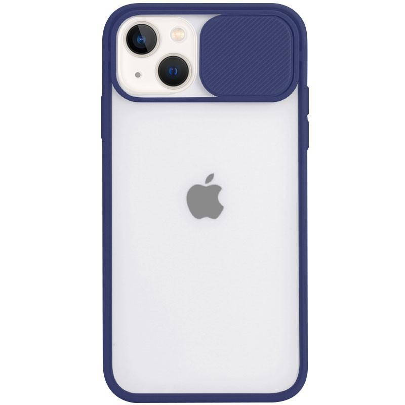 

CMATE Чехол со шторкой на камеру iPhone 13 (чехол шторка на Айфон 13), Синий