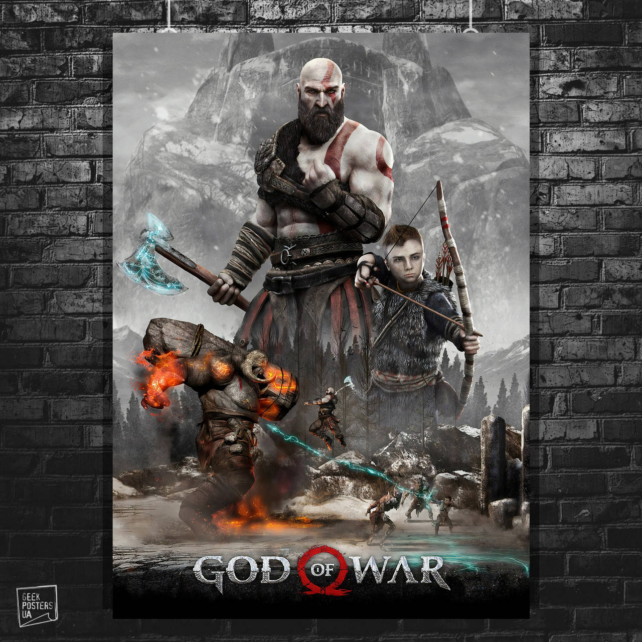 

Постер Бог войны, God Of War, GoW, Кратос, Арес, Греция, Призрак Спарты. Размер 42x30см (A3). Матовая бумага