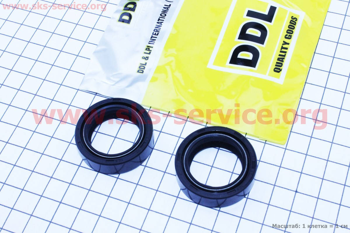 

Сальник амортизатора переднего 27*37*10,5 2 штуки на мопед Active фирмы DDL