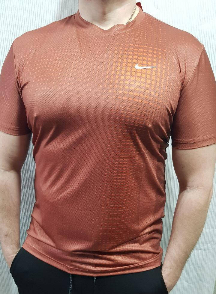 

Мужская спортивная футболка Nike оранжевая тренировочная полиэстер XL, Оранжевый