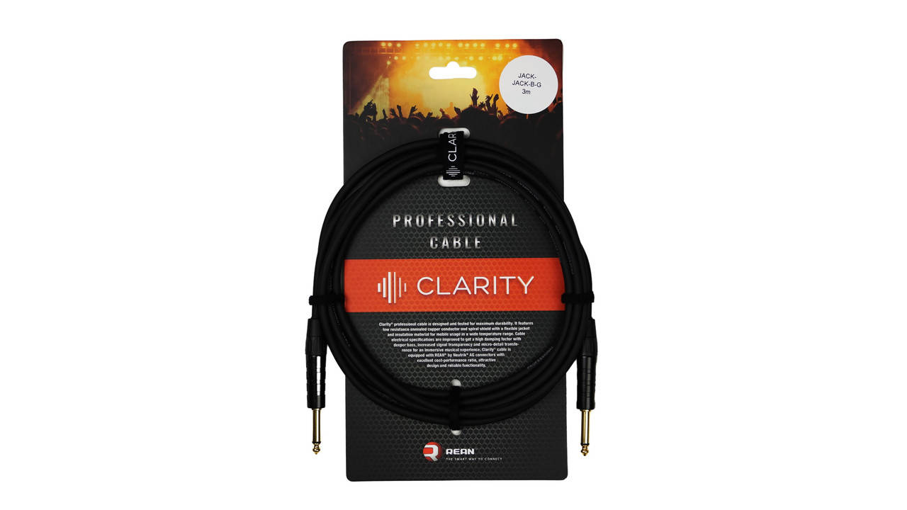 

Инструментальный кабель CLARITY JACK-JACK-B-G/3m