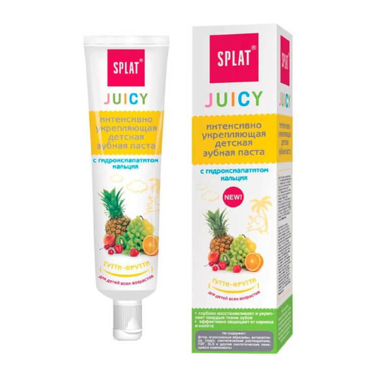 

Зубная паста Splat Juicy Тутти-Фрутти Детская укрепляющая с гидроксиапатитом, 35 мл