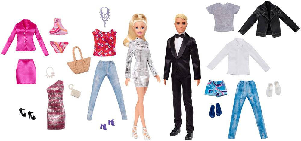 

Barbie Набор кукол Барби и Кен с комплектами одежды Barbie & Ken Dolls with Fashion Giftset Mattel GHT40