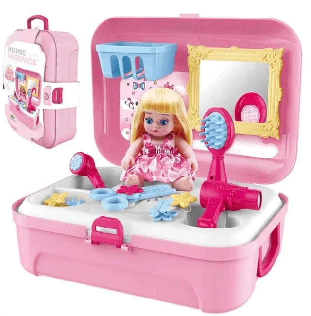 

ПОРТАТИВНЫЙ РЮКЗАК COSMETICS TOY 8239, ИГРОВОЙ НАБОР РЮКЗАК САЛОН КРАСОТЫ ДЛЯ ДЕВОЧКИ