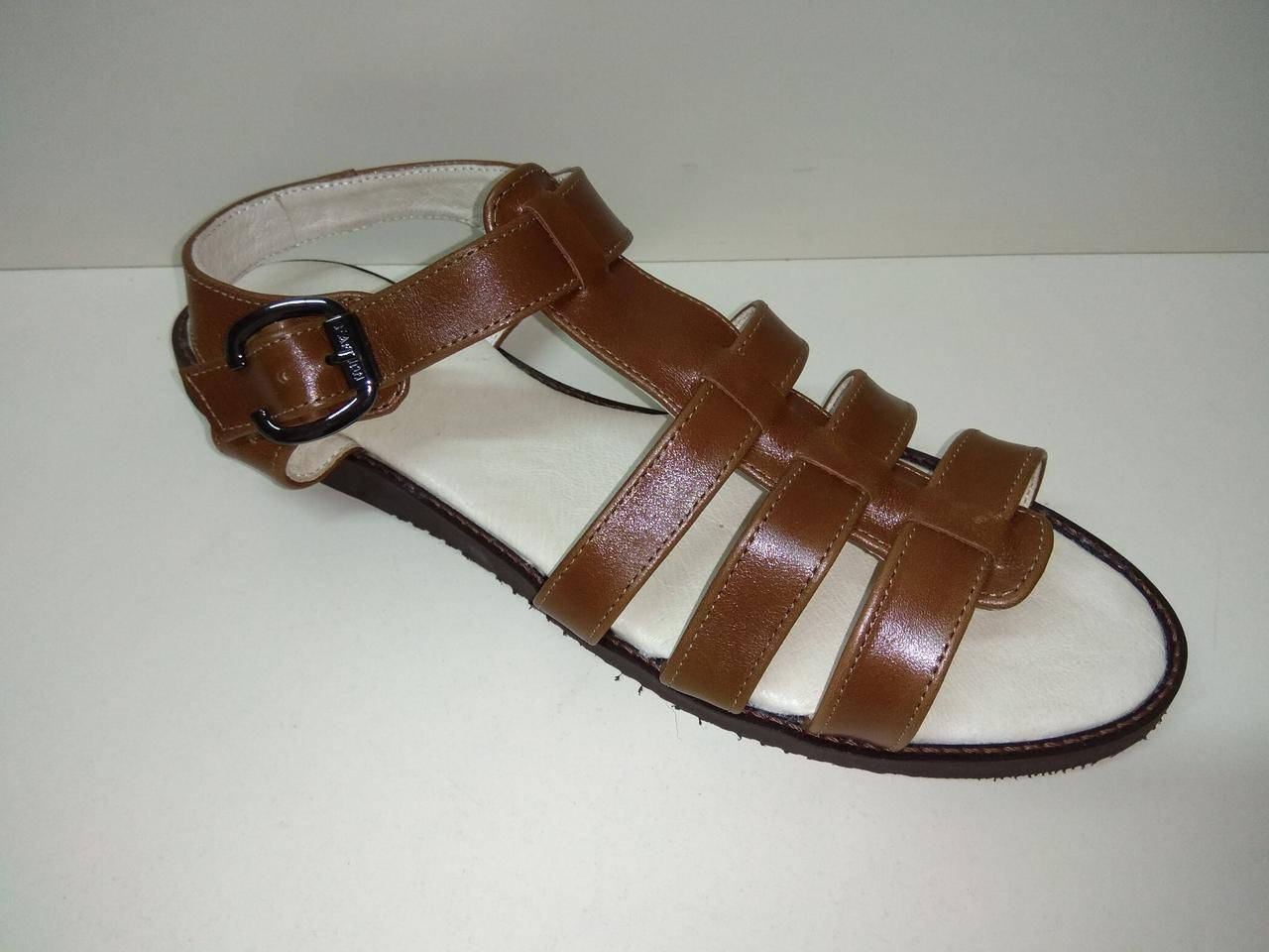 

Босоножки сандалии женские, рр. 42-44, натуральная кожа, цвет коричневый, рыжий