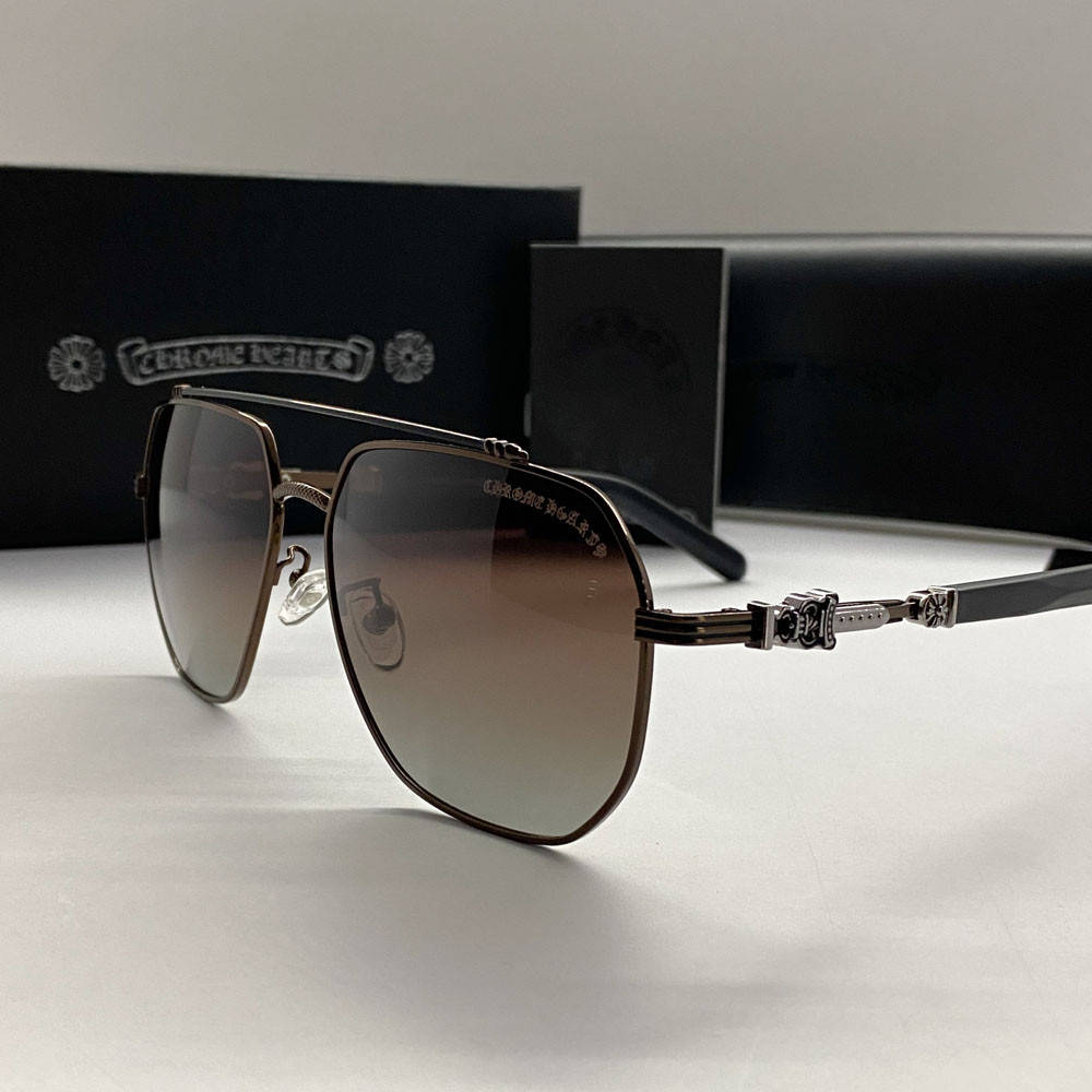 

Мужские солнцезащитные очки Chrome Hearts 5079 brown, Коричневый