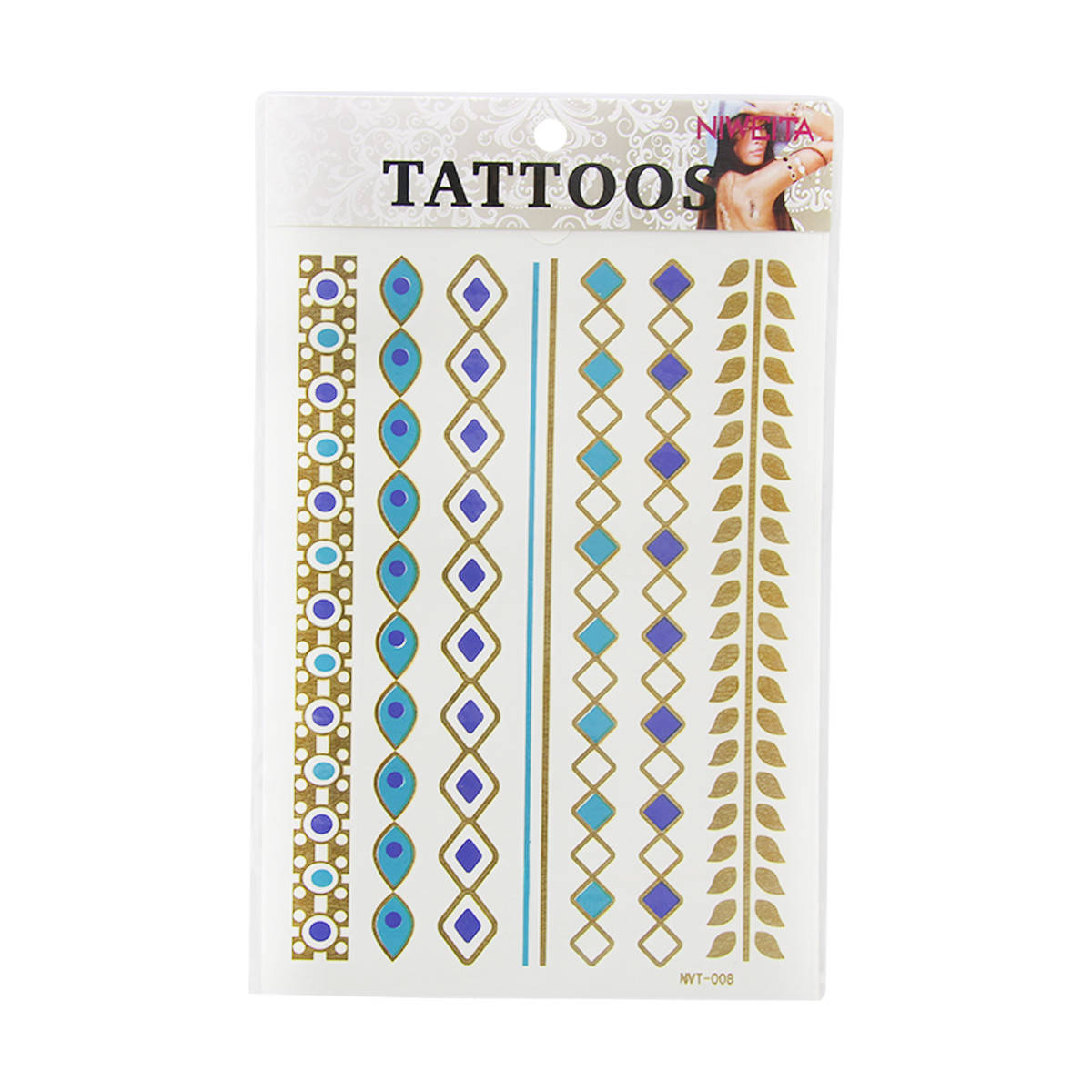 

Тату наклейка для тела Metal Tattoo Stickers NVT-008