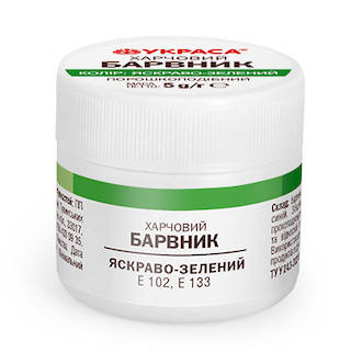 

Краситель водорастворимый "УКРАСА" (5 г), ярко-зеленый