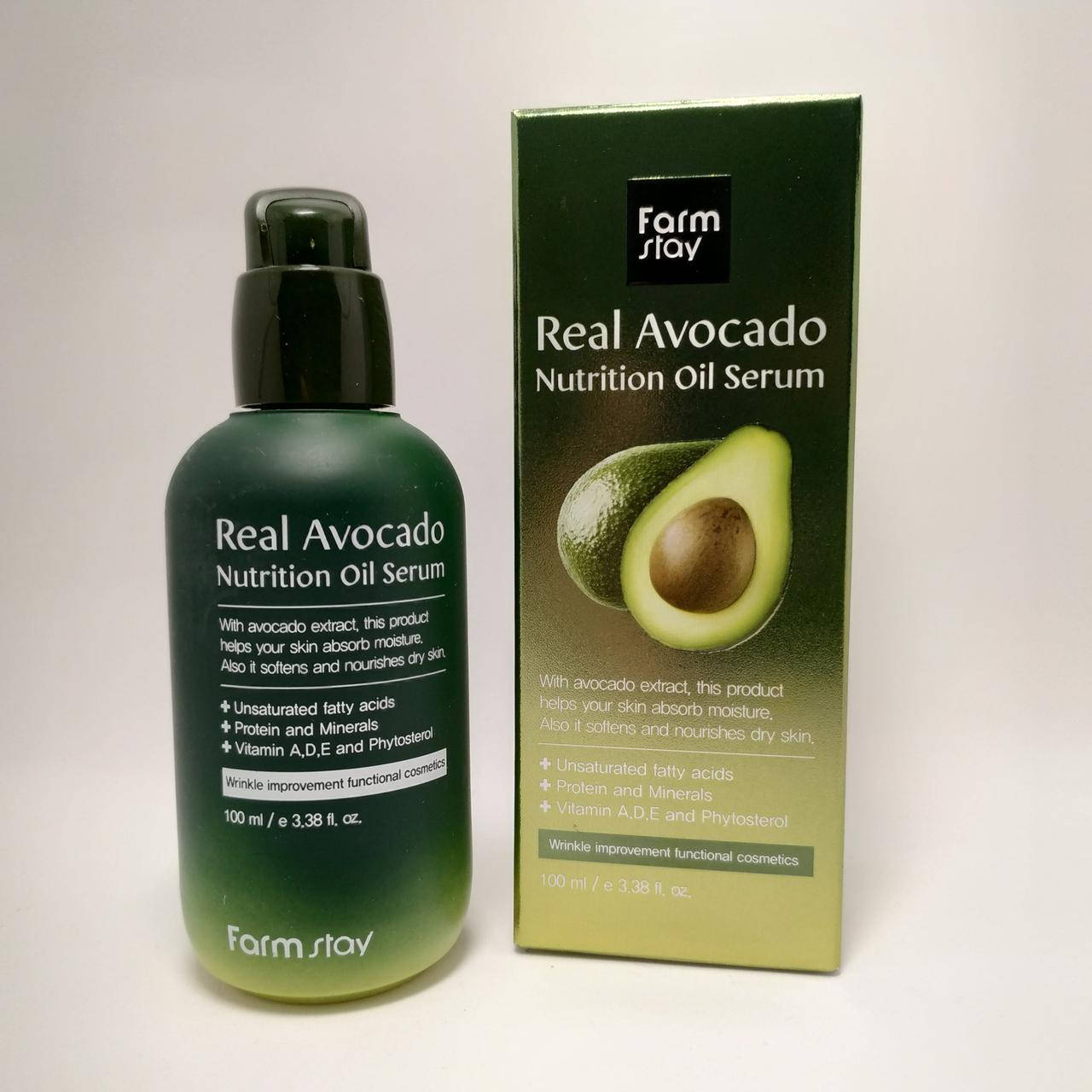 

FARMSTAY REAL AVOCADO NUTRITION OIL SERUM Питательная сыворотка с маслом авокадо, 100 мл