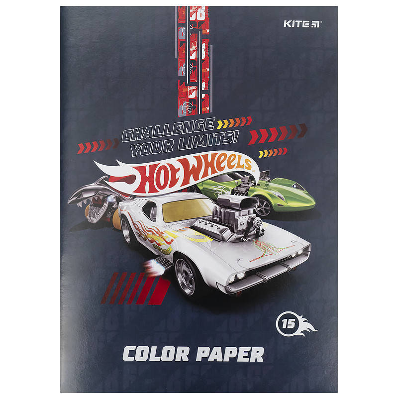 

Бумага цветная двусторонняя Kite Hot Wheels HW21-250