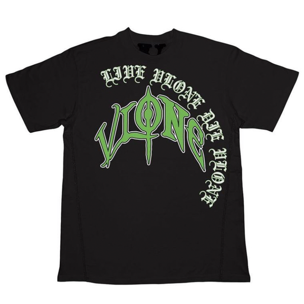 

Футболка черная LOYS Vlone Sulphur Gothic Graphic Tee – Green