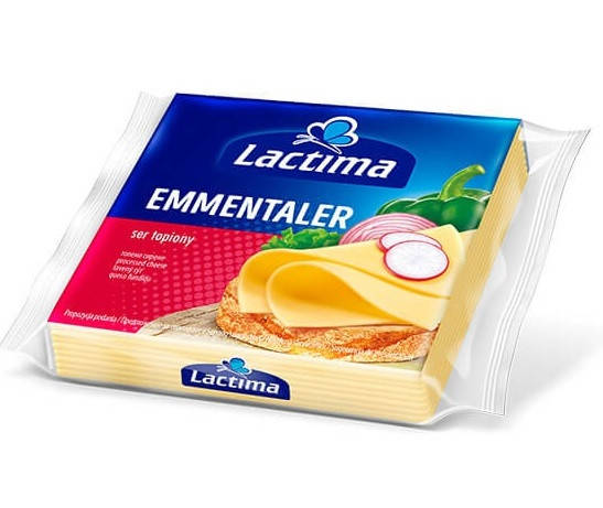 

Сыр Плавленый Тостерный Lactima Emmentaler Лактима Эмменталер 130 г Польша