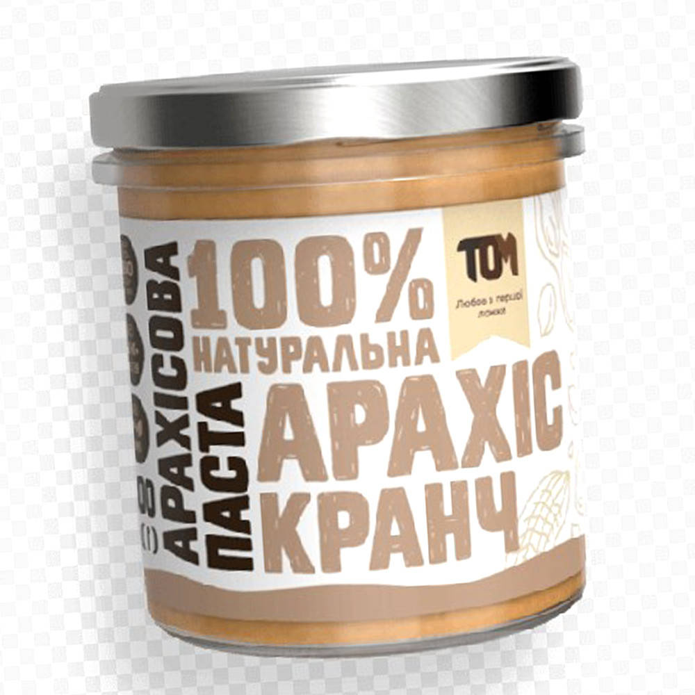 

Арахисовая паста TOM 300 грамм кранч