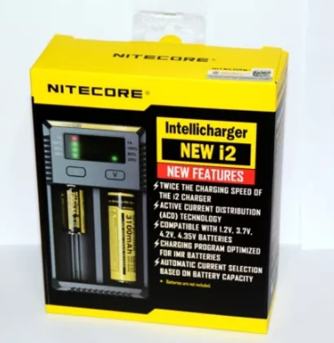 

ОРИГИНАЛ Nitecore i2 зарядное устройство на 2 аккума NEW 18650 2*500мА