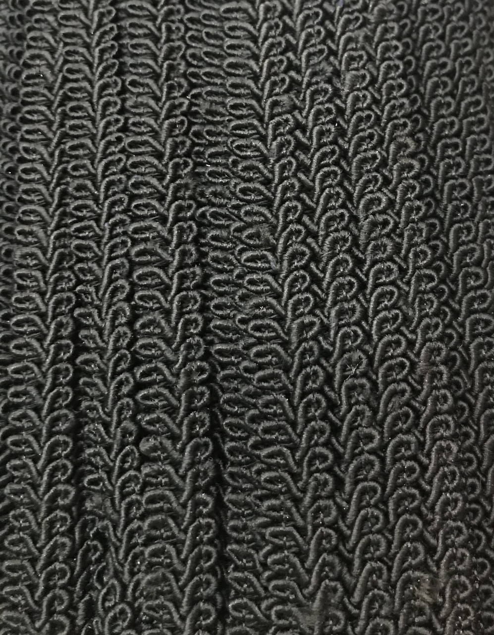 

Цветная тесьма косичка Тесьма декоративная чёрная, Черный