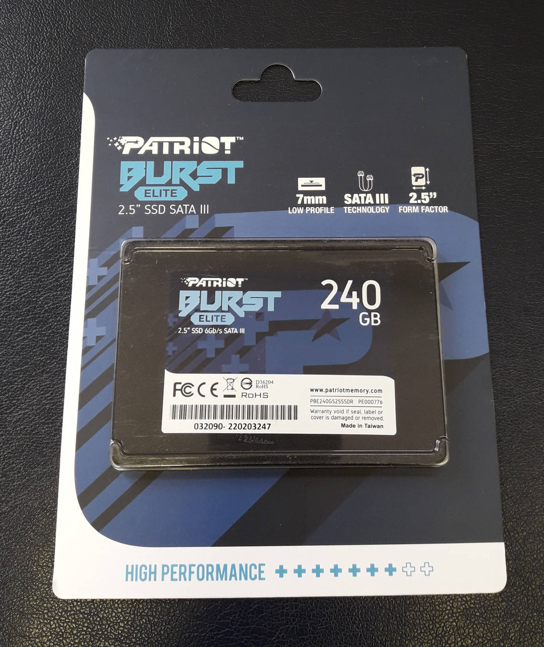 

SSD накопитель PATRIOT Burst 240Gb (PBU240GS25SSDR)