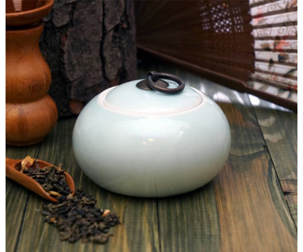 

Чайница фаянс Голубая