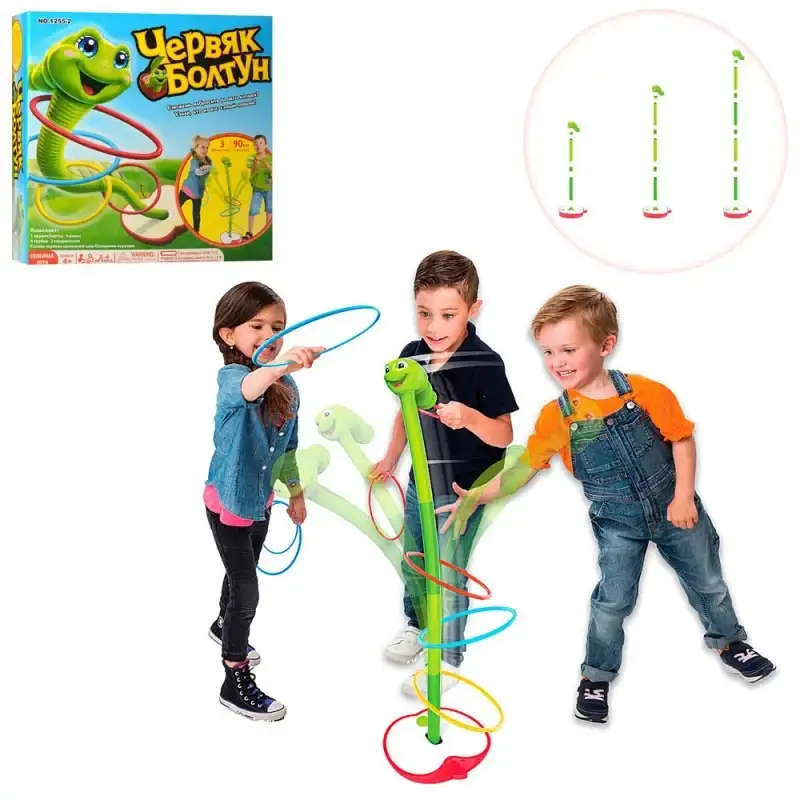 

Настольная подвижная игра Червяк болтун Детская игра кольцеброс