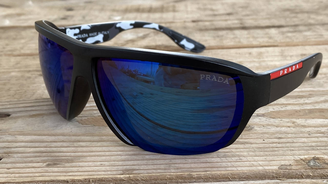 

Мужские солнцезащитные спортивные очки стекла полароид Prads синие поляризационные, Синий