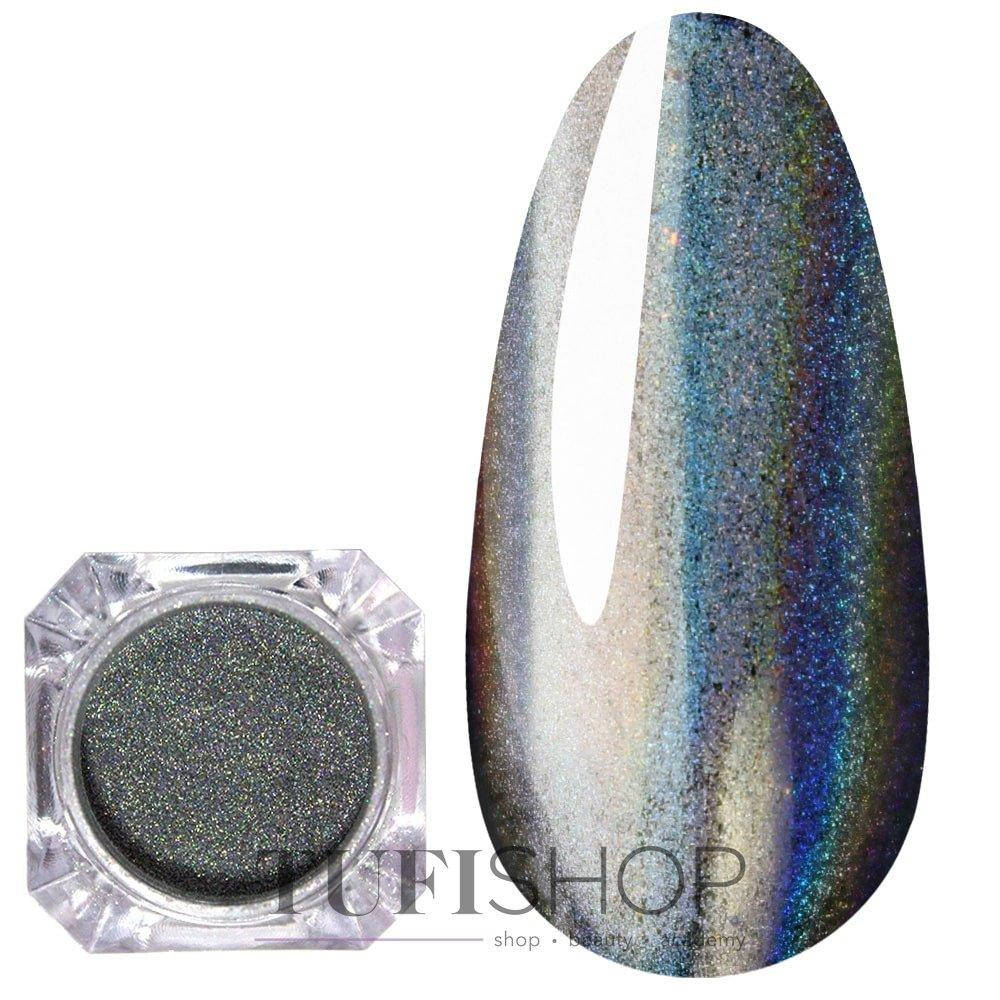 

Втирка для ногтей Global Fashion Laser Powder призма серебро (G20)