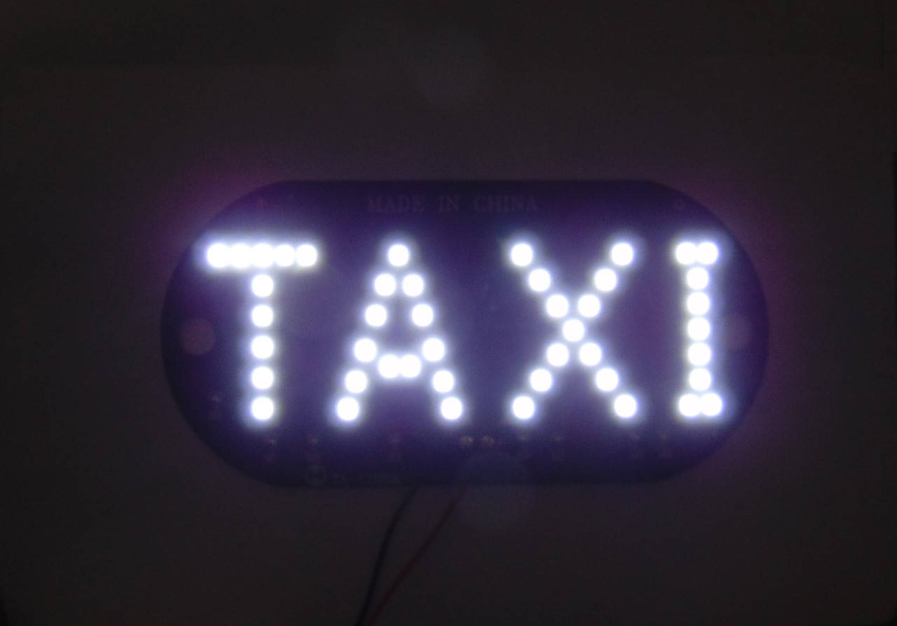 

Шашка такси taxi светодиодная,под стекло,белая, Белый