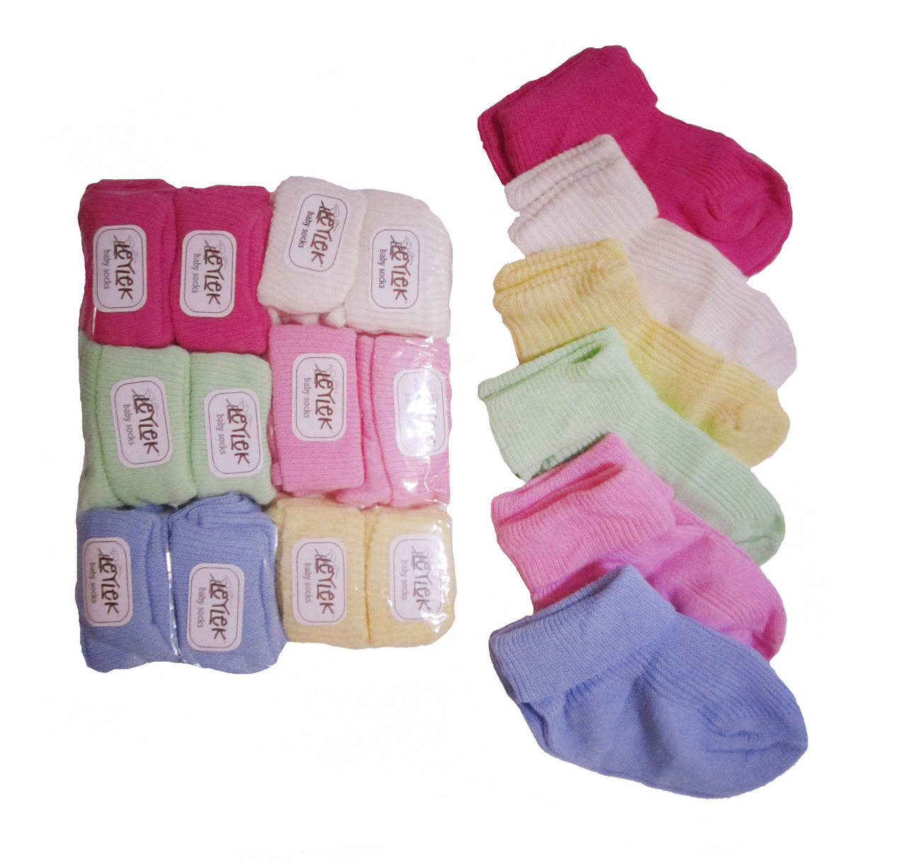 

Красивые детские носочки бейбики для новорожденных нарядные носки на выписку в роддом однотонные