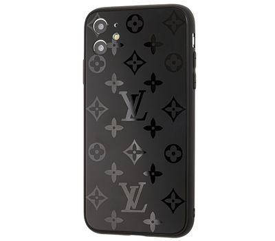 

Чехол стеклянный Glass Case Louis Vuitton Луи Витон для iPhone 12 (02) Black черный