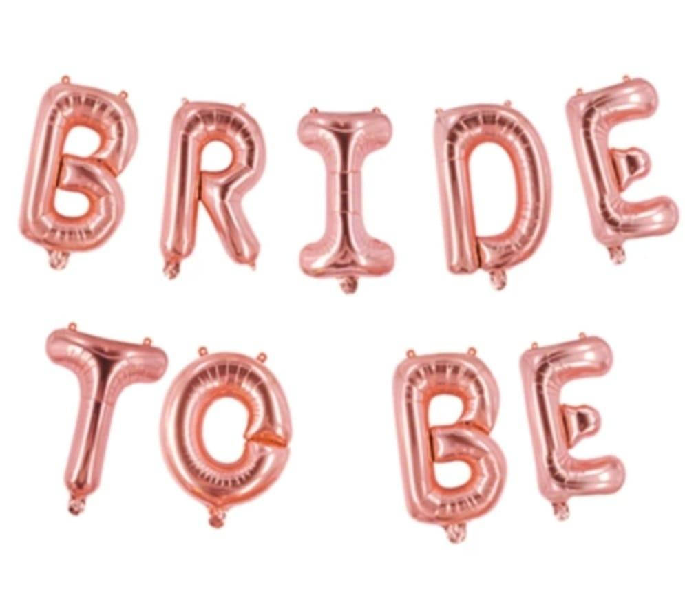 

Фольгированные надувные шары BRIDE TO BE | Розовое золото