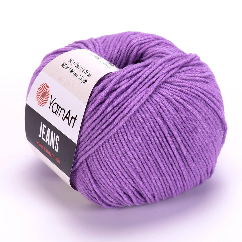 

Yarnart Jeans (ЯрнАрт Джинс) № 72 сиреневый (Пряжа полухлопок, нитки для вязания)