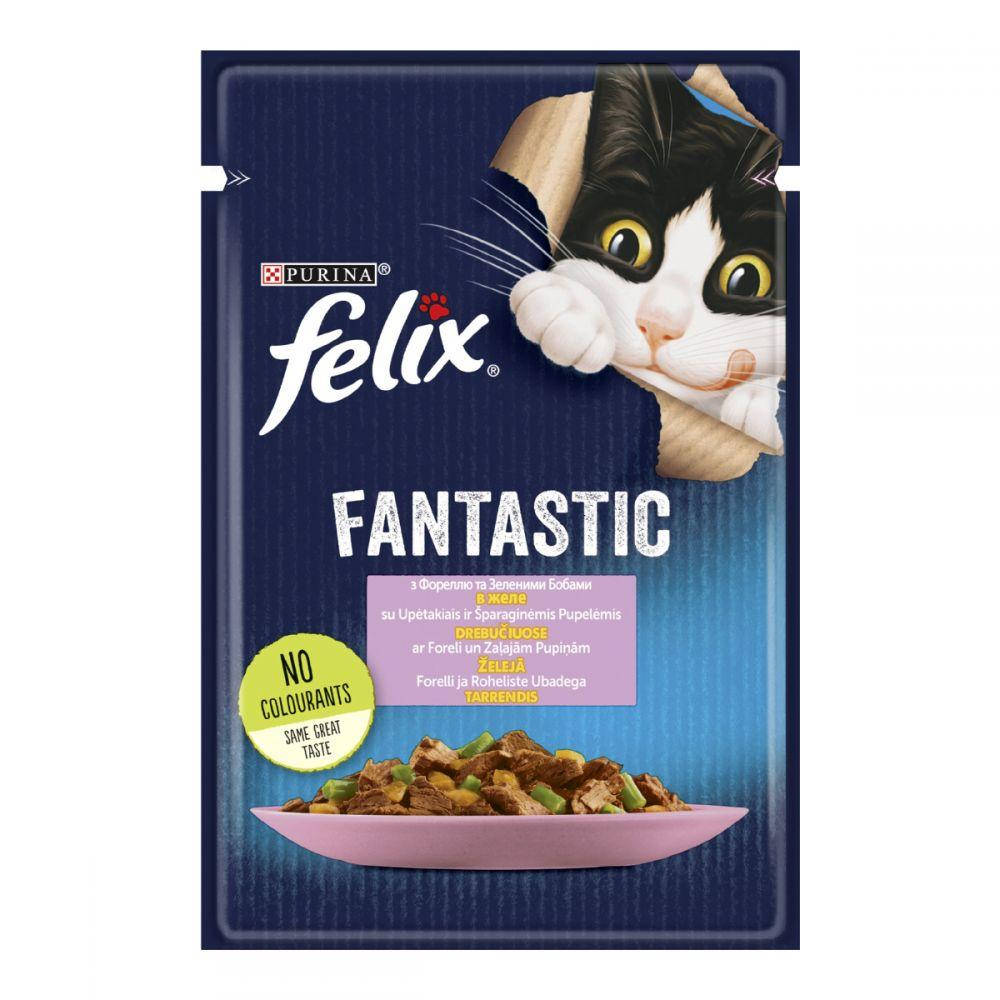 

Felix Fantastic з фореллю та зеленими бобами в желе, 85 г