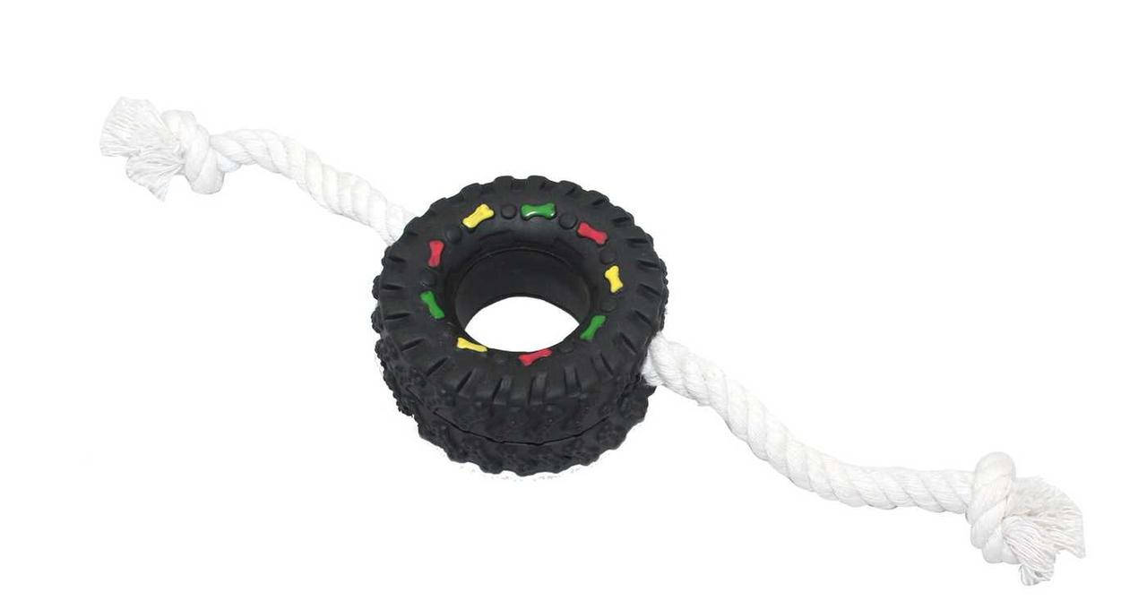 

Игрушка виниловая Шина на веревке 8,5*36 EV089 ZooMax