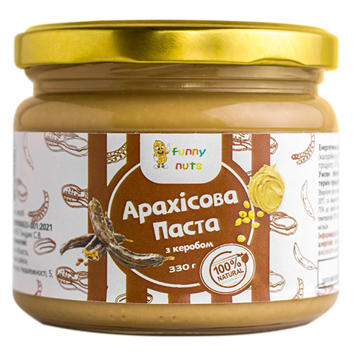 

Арахісова паста FunnyNuts з керобом 330 г