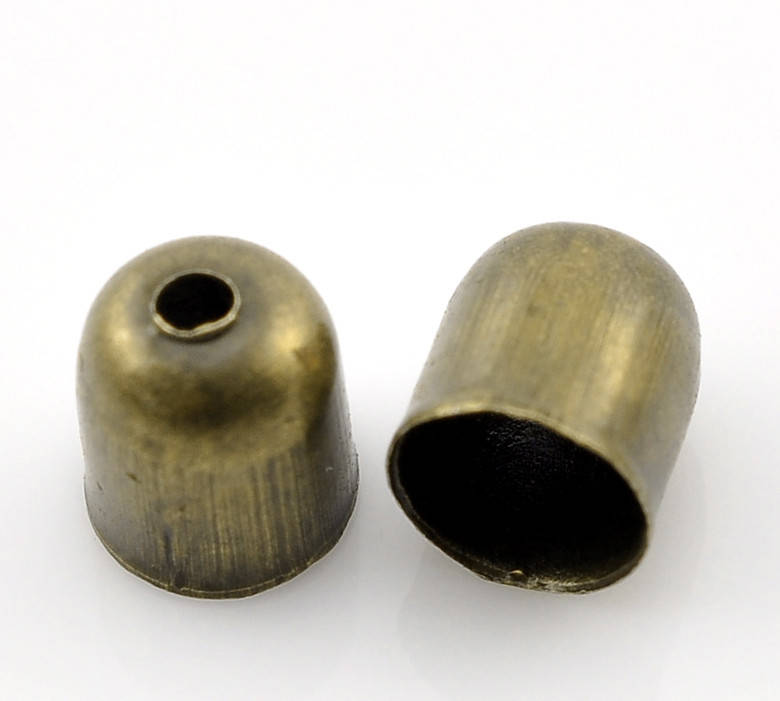 

Фурнитура для маскировки узлов шнура / Шапочка для Бусин, Цвет: Античная бронза, 6,5 мм * 6 мм