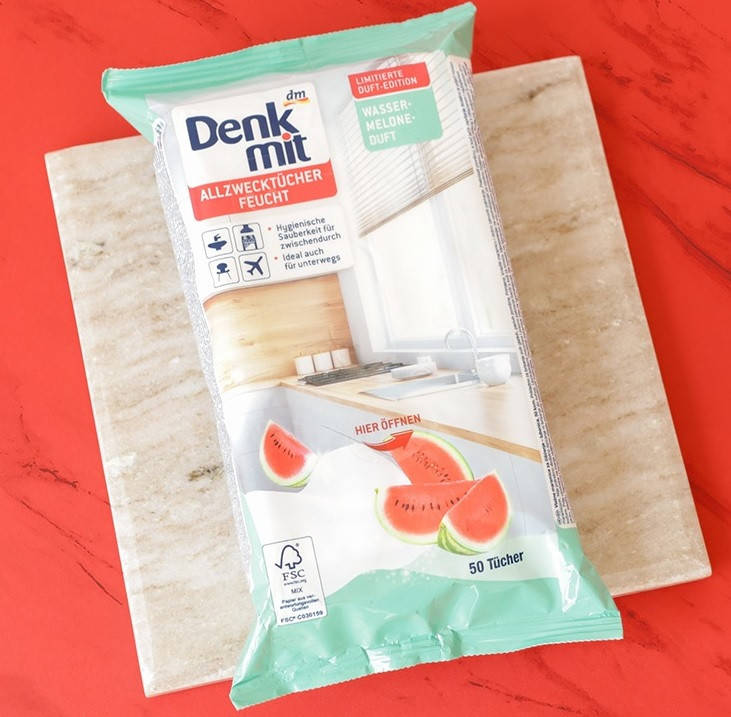 

Denkmit Feuchte Allzwecktücher Wassermelon Эффективные влажные салфетки для быстрой очистки 50шт