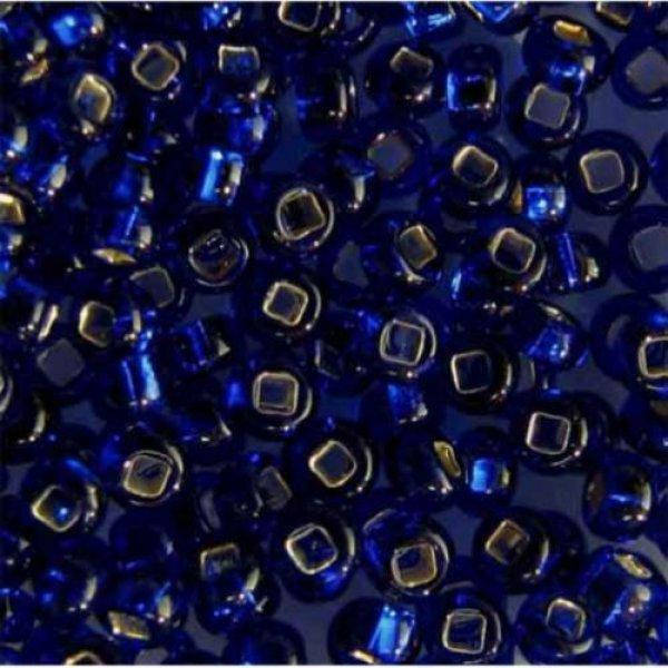 

33129/37100/10 Темно-синий с посербренной серединкой чешский бисер Preciosa 1грамм